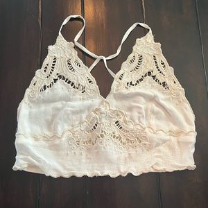 Free People Intimately Ivory and Delicate Lace Bralette